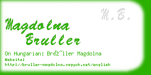 magdolna bruller business card